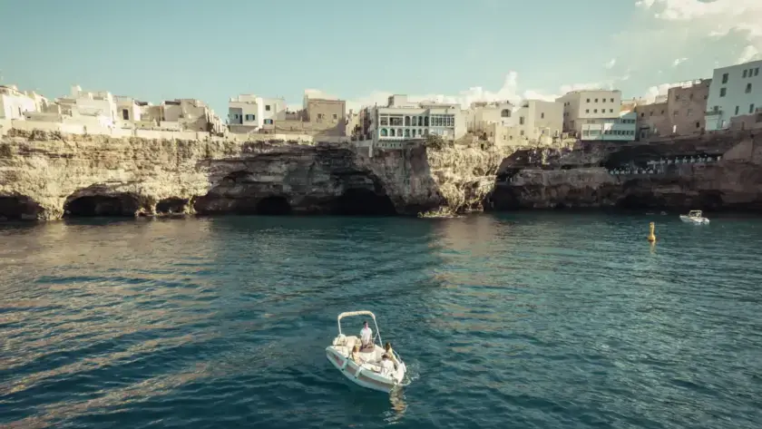 Boat tour along the cliffs of Polignano a Mare